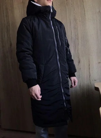 Куртка/пальто/пуховик черного цвета - Днепр, Днепропетровская область