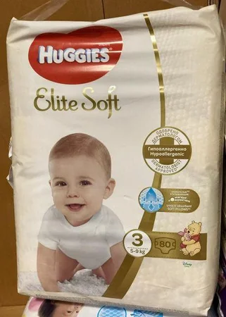 Подгузники Huggies Elite Soft 3, 80 шт. - Канев, Черкасская область