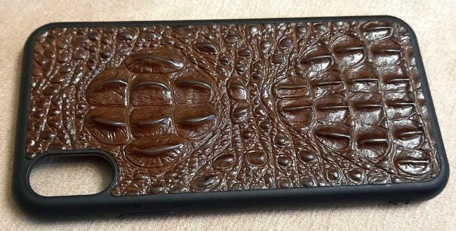Чехол-накладка для Iphone X/Xs. Kрокодил (коричневый) - Киев, Киевская область