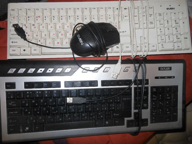 Две клавиатуры и мышка - Лисичанск, Луганская область