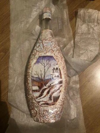 Бутылка новогодняя ручная роспись подарок - Киев, Киевская область