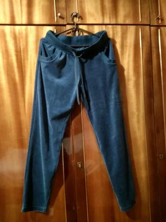 Спортивные брюки велюровые синие, новые - Трускавец, Львовская область