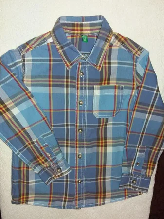 Качественная рубашка для мальчика бренда Benettonp.110 см - Сумы, Сумская область