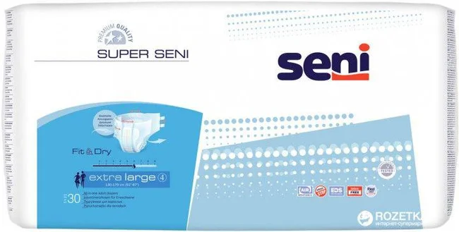 Подгузники для взрослых Seni Super Extra Large 4 - 29 шт - Днепр, Днепропетровская область