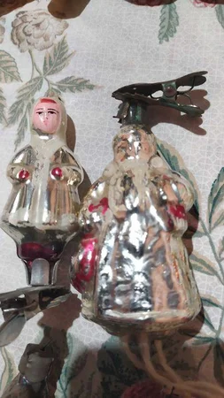 ёлочная игрушка на прищепках Дед мороз и снегурочка времён Ссср - Днепр, Днепропетровская область