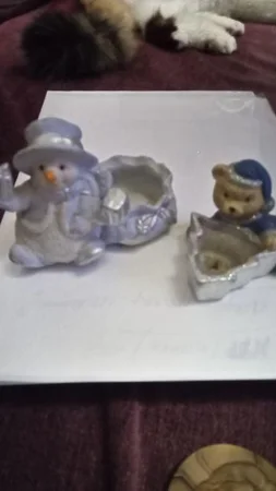 Подсвечники снеговичок и новогодний мишка - Киев, Киевская область