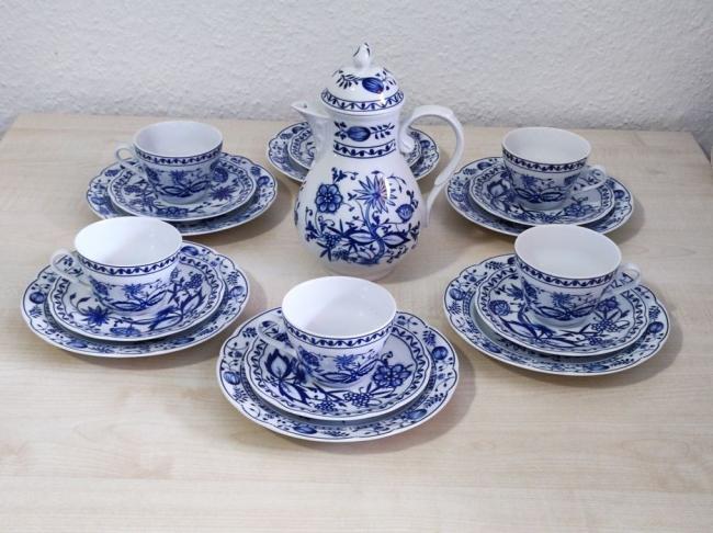 Чайный сервиз Zwiebelmuster Triptis-Porzellan Германия из 19 предметов - Одесса, Одесская область